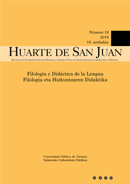 Huarte De San Juan Revista De La Facultad De Ciencias Humanas Y Sociales • Giza Eta Gizarte Zientzien Fakultatearen Aldizkaria