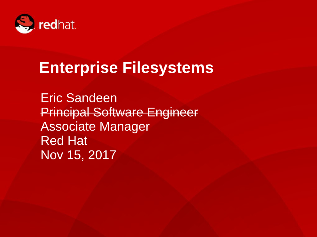 Enterprise Filesystems