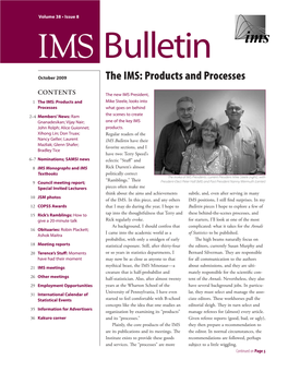 IMS Bulletin 38(8)