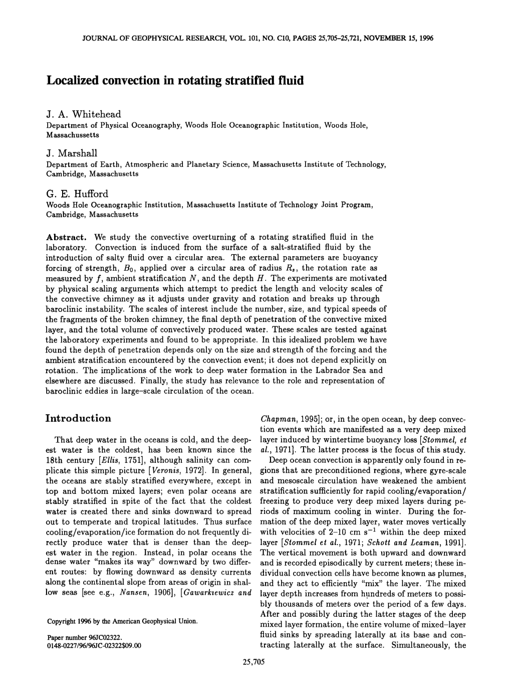 Localized Convection in Rotating Stratified Fluid