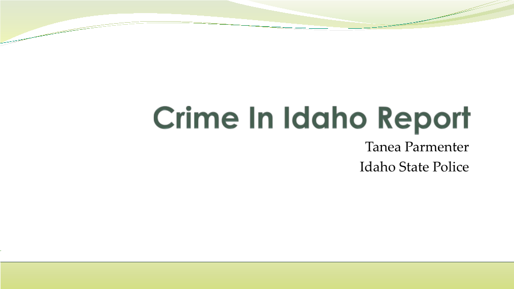 Crime in Idaho Report-2019 for ICJC Handout