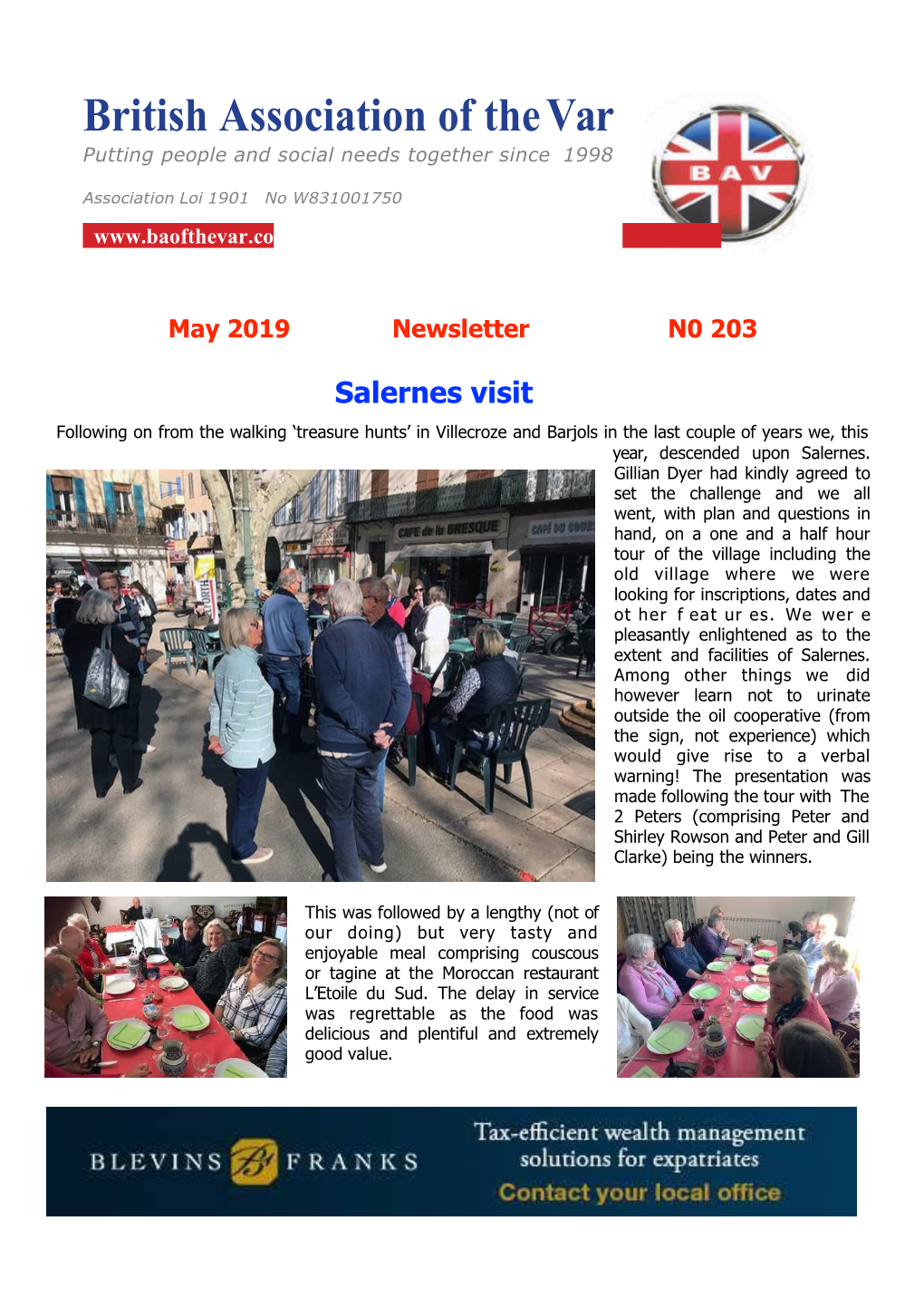 May 2019 Newsletter N0 203