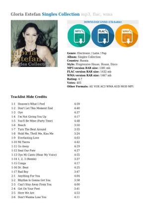 Gloria Estefan Singles Collection Mp3, Flac, Wma