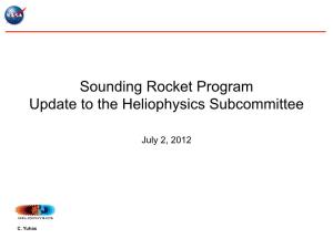 Sounding Rockets Range Updates
