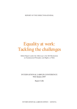 Equality at Work: Tackling the Challenges