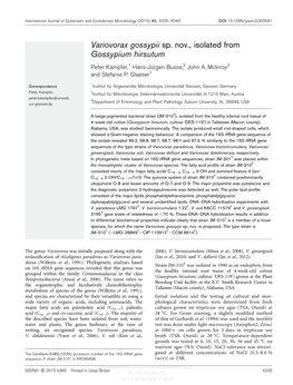 International Journal of Systematic and Evolutionary Microbiology (2015), 65, 4335–4340 DOI 10.1099/Ijsem.0.000581