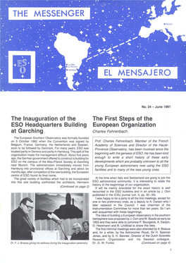The Inauguration of the ESO Headquarters Building at Garehing