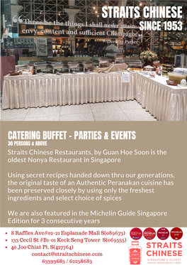 Straits Chinese Since 1953