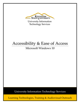 Windows Accessibility & Ease of Access