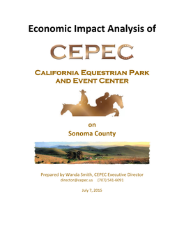 Economic Impact Analysis for a Proposed New Horse Park In