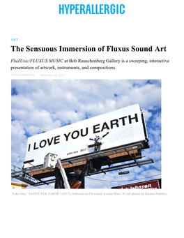 The Sensuous Immersion of Fluxus Sound Art