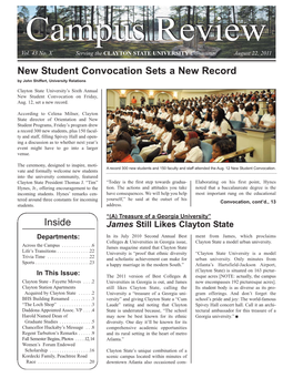 August 22, 2011 New Student Convocation Sets a New Record by John Shiffert, University Relations