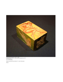 Aaron Bohrod (American, 1907 - 1992) Untitled (Four Nudes), a Hand Painted Wooden Box, 1927 Oil on Pinewood 3 X 5 X 3 1/2 Inches