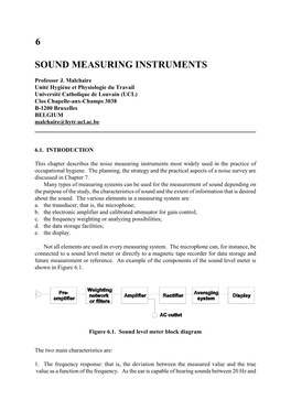 6 Sound Measuring Instruments