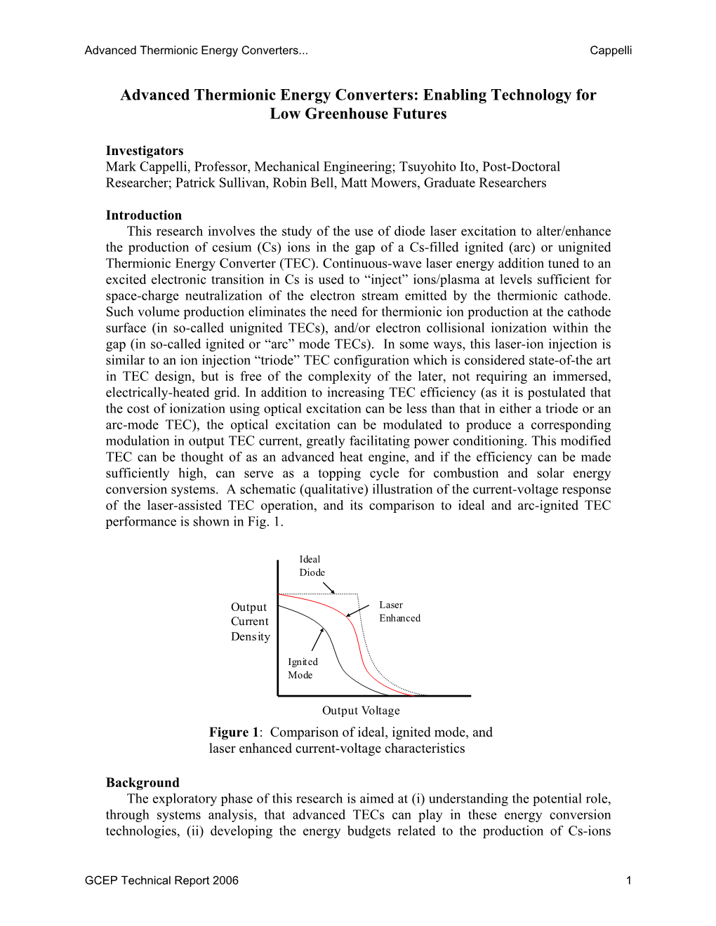 4.2. Advanced Thermionic Energy Converters: Enabling Technology