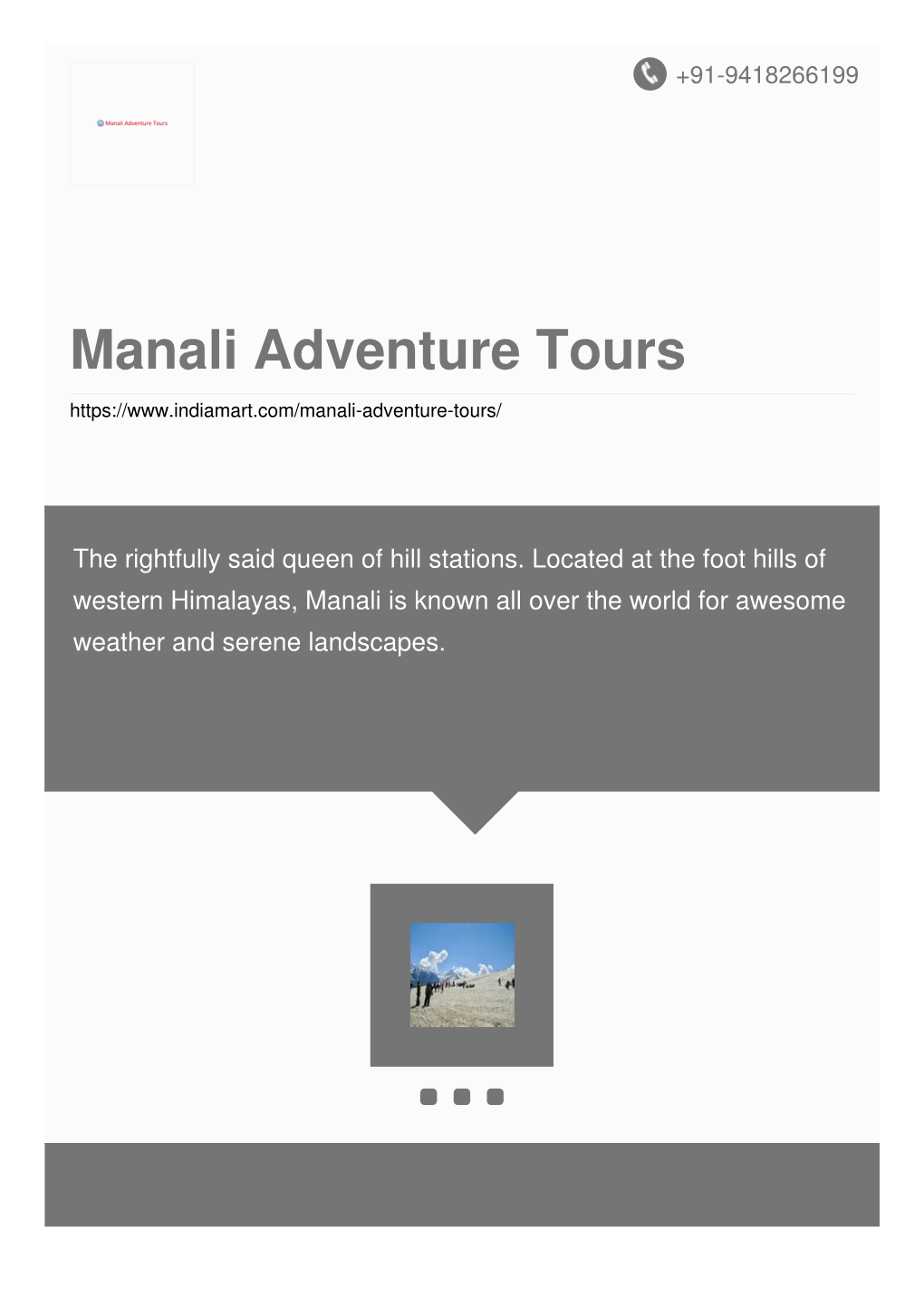 Manali Adventure Tours