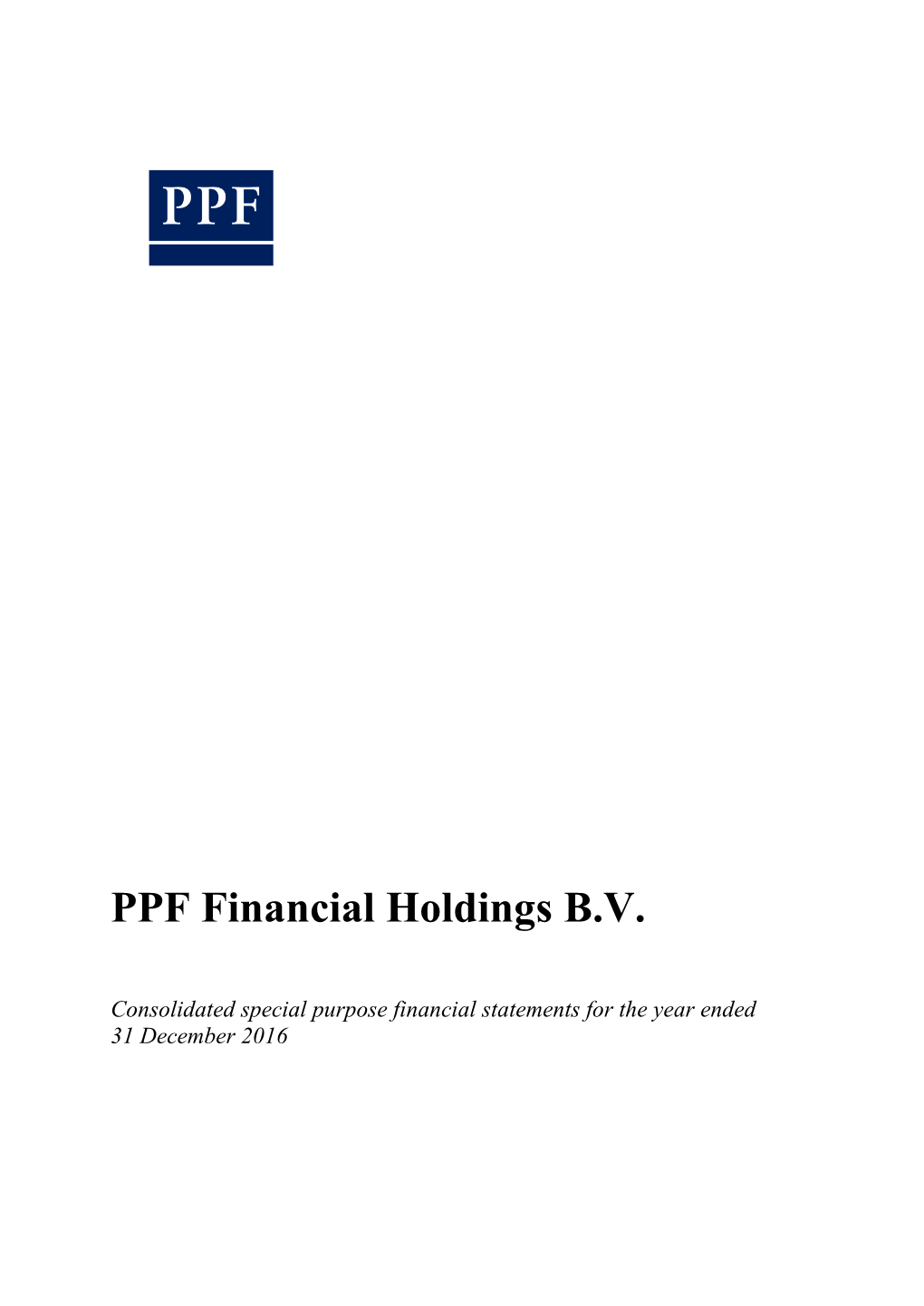 PPF Financial Holdings B.V