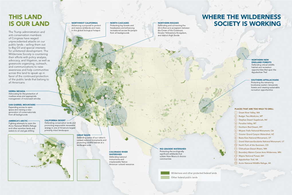 MAP: Where the Wilderness Society Is Working (PDF)