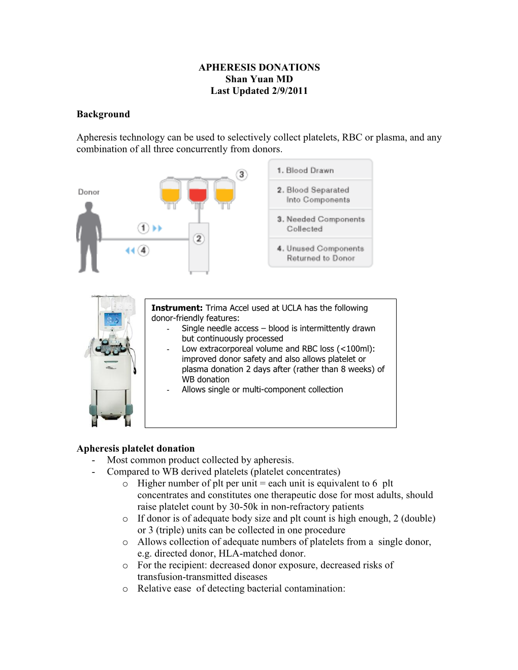 Donor Apheresis Overview