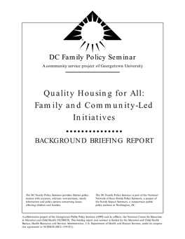 Quality Housing Briefing