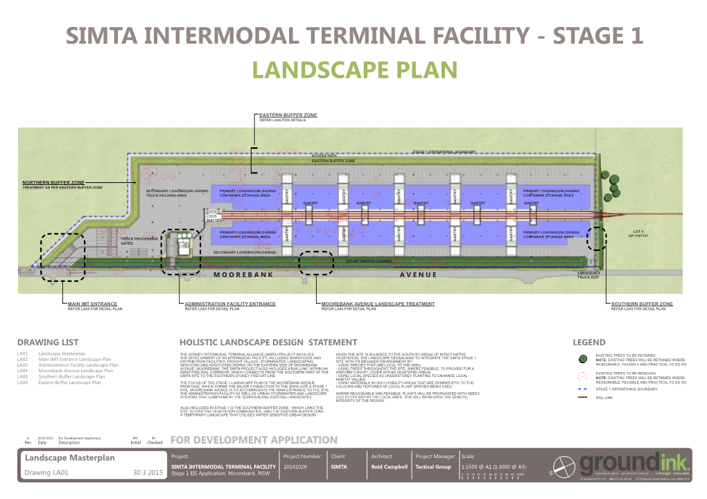 Simta Intermodal Terminal Facility - Stage 1 Landscape Plan