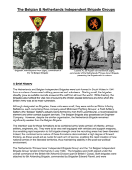 The Belgian & Netherlands Independent Brigade Groups