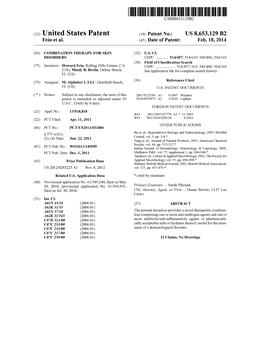 (12) United States Patent (10) Patent No.: US 8,653,129 B2 Fein Et Al