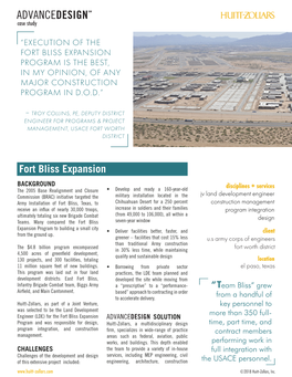 Fort Bliss Expansion Case Study