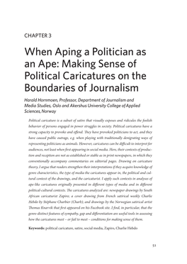 When Aping a Politician As an Ape: Making Sense of Political