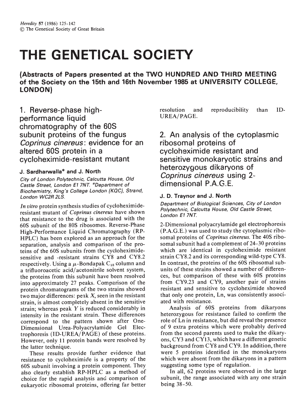 The Genetical Society of Great Britain