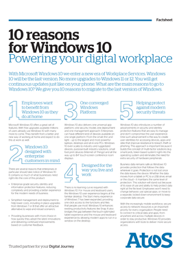 10 Reasons for Windows 10 Powering Your Digital Workplace