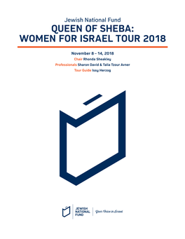 Queen of Sheba: Women for Israel Tour 2018