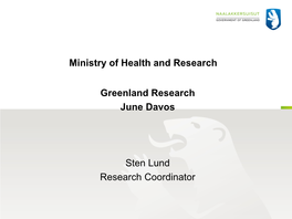 Government of Greenland and Other Authorities on Sustainable Exploitation of Living Resources and Safeguarding the Environment and Biodiversity