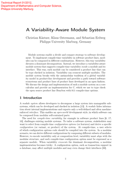A Variability-Aware Module System