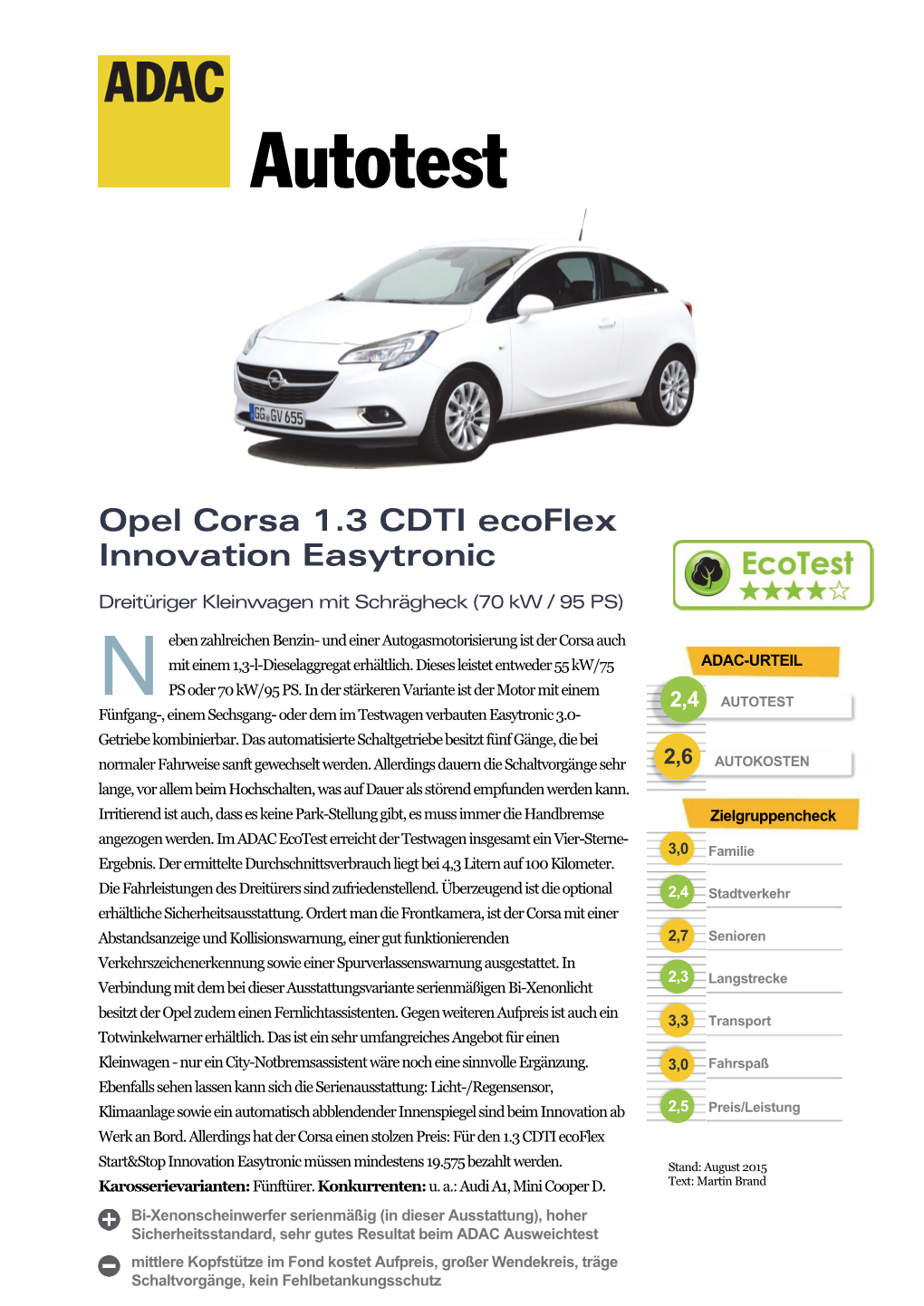 Opel Corsa 1.3 CDTI Ecoflex Innovation Easytronic