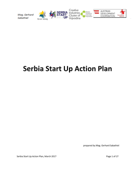 Serbia Start up Action Plan