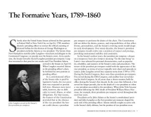 The Formative Years, 1789–1860