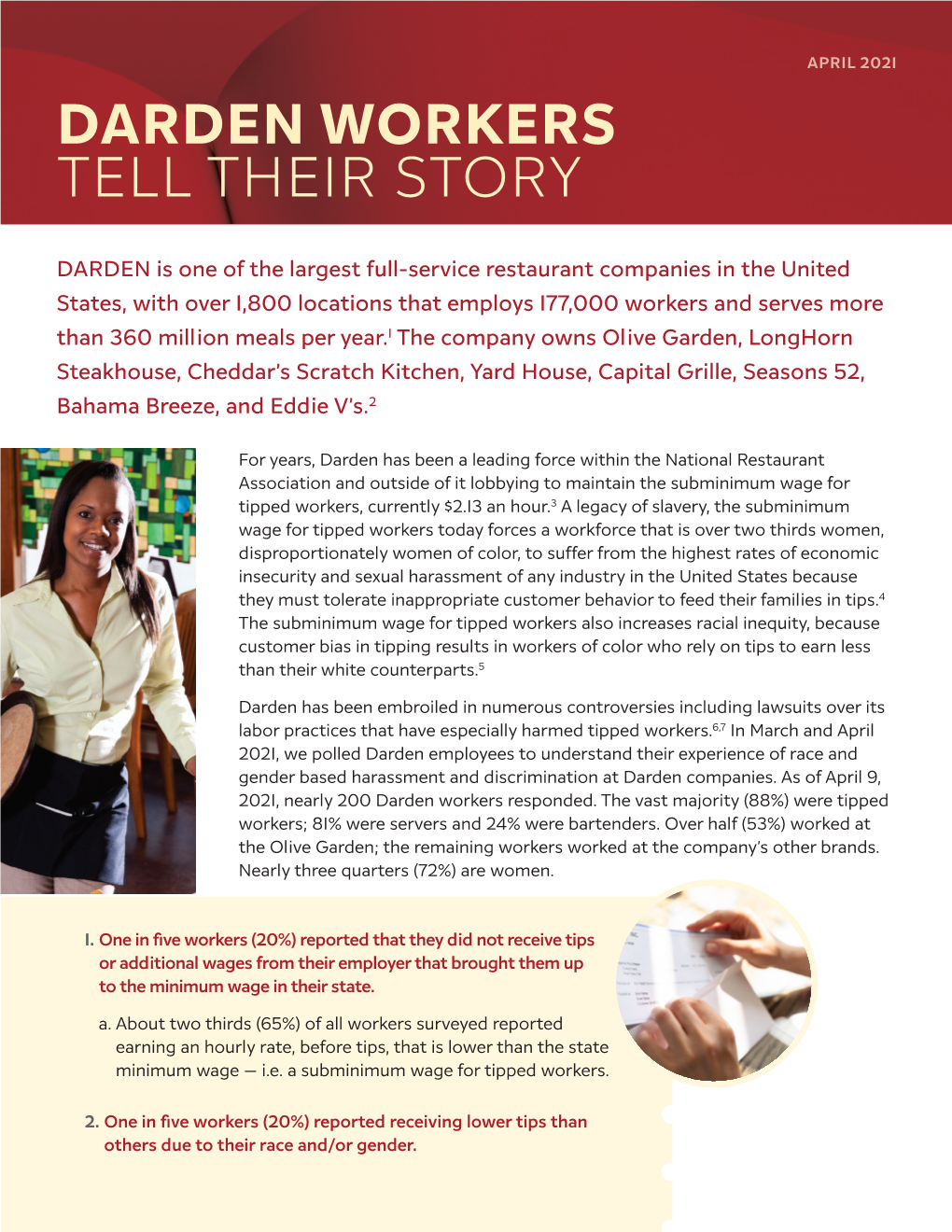 Darden Workers Tell Their Story