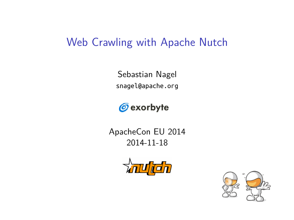 Web Crawling with Apache Nutch