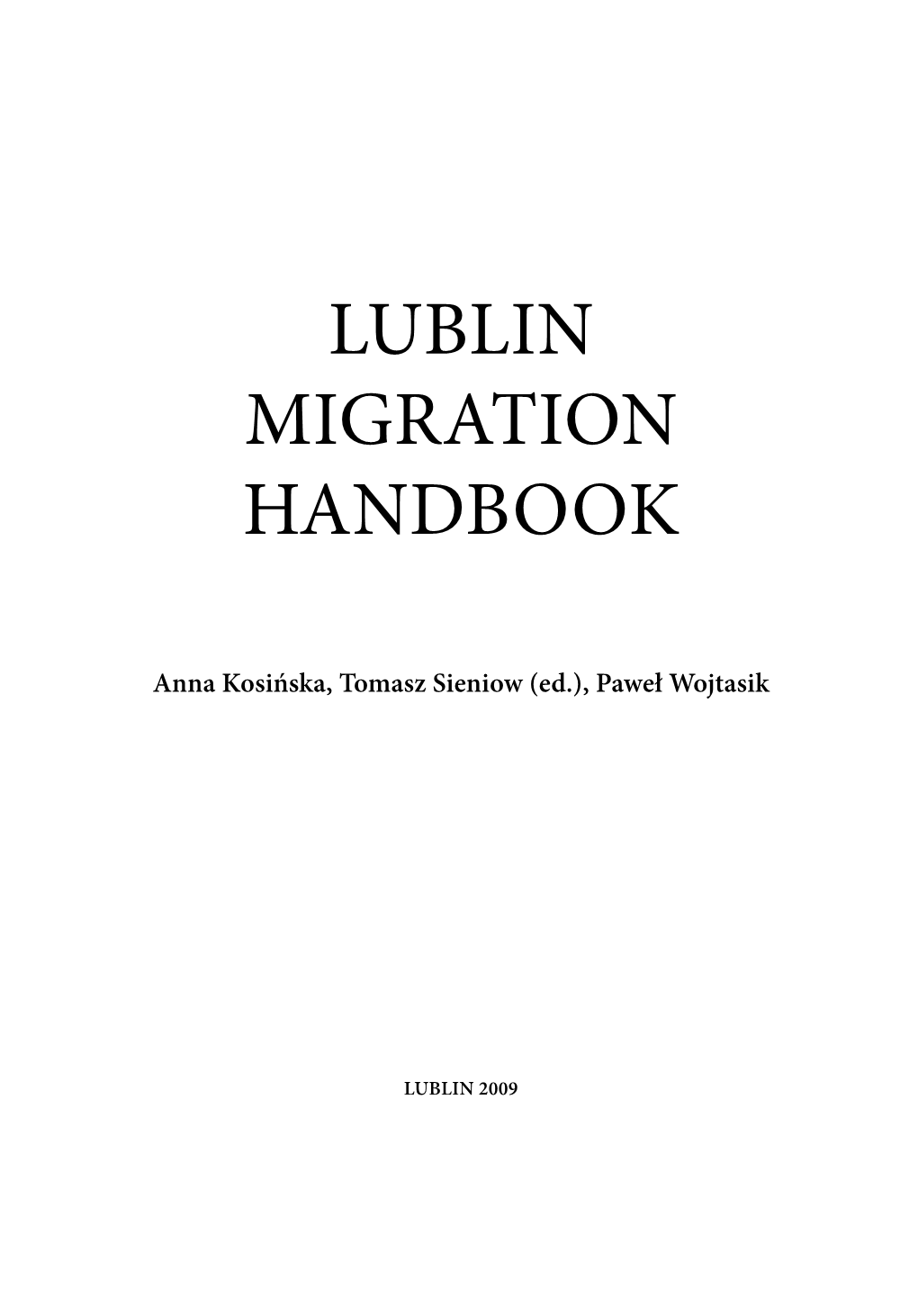Lublin Migration Handbook