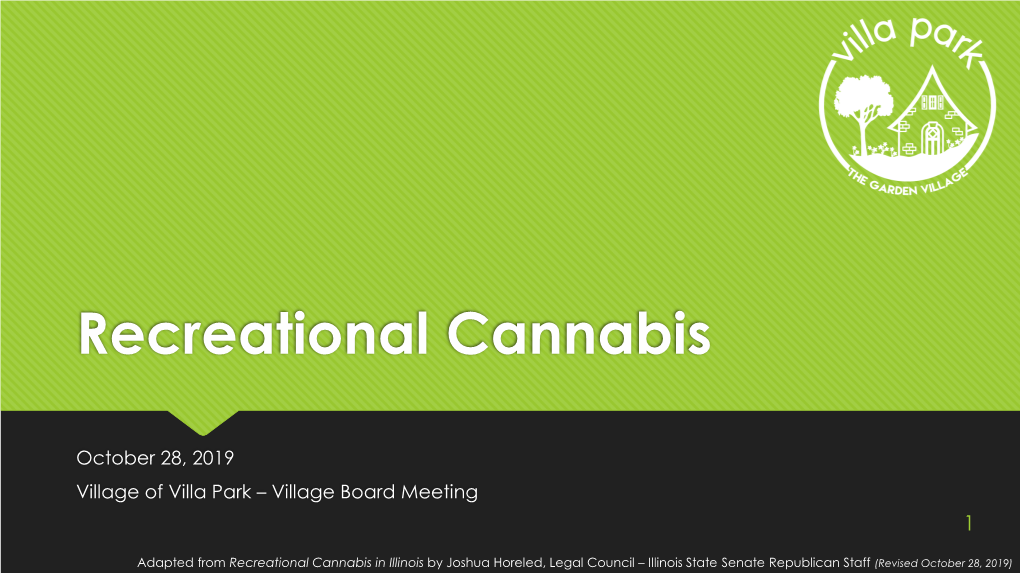 Recreational Cannabis