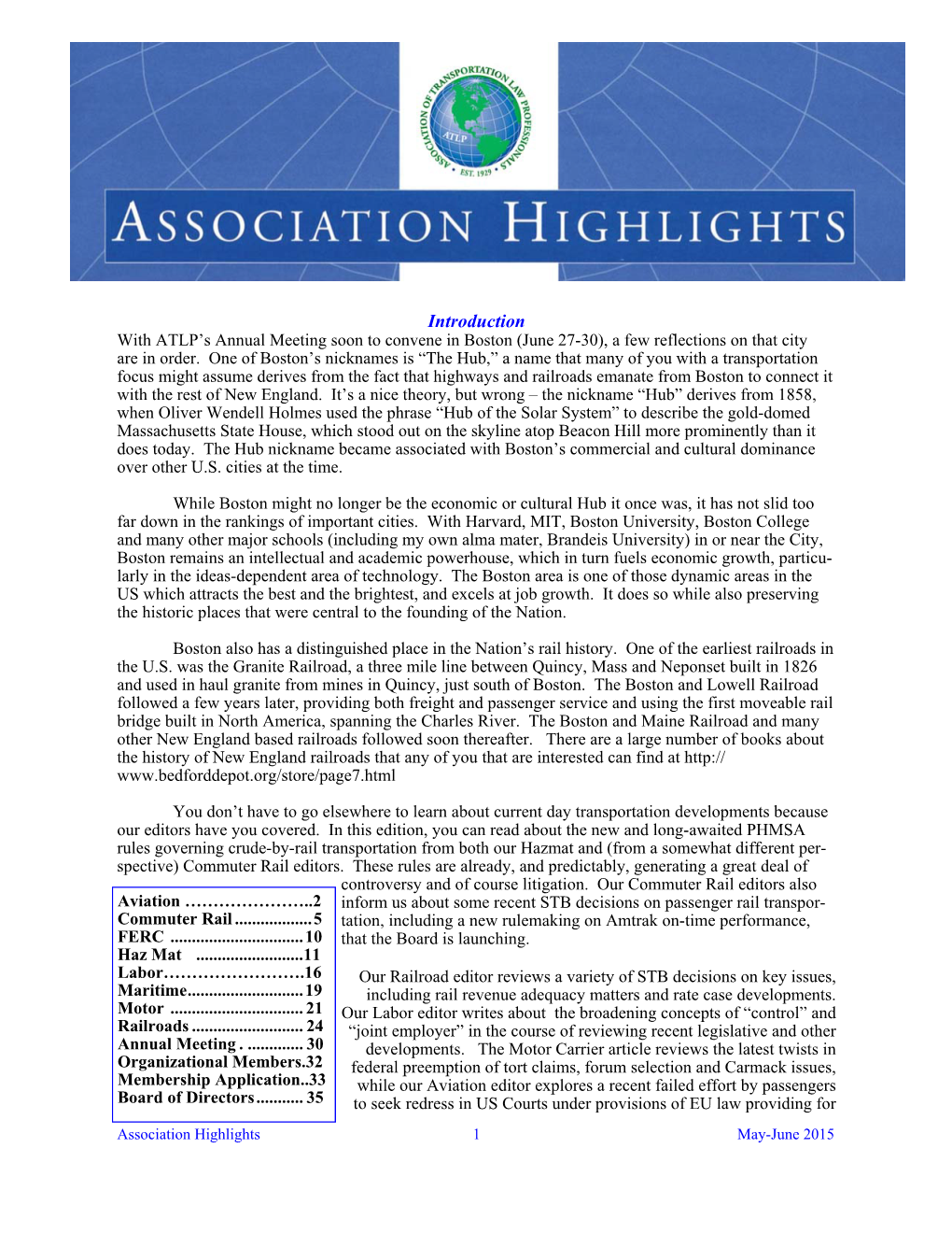 ATLP Association Highlights May-June 2015.Pub