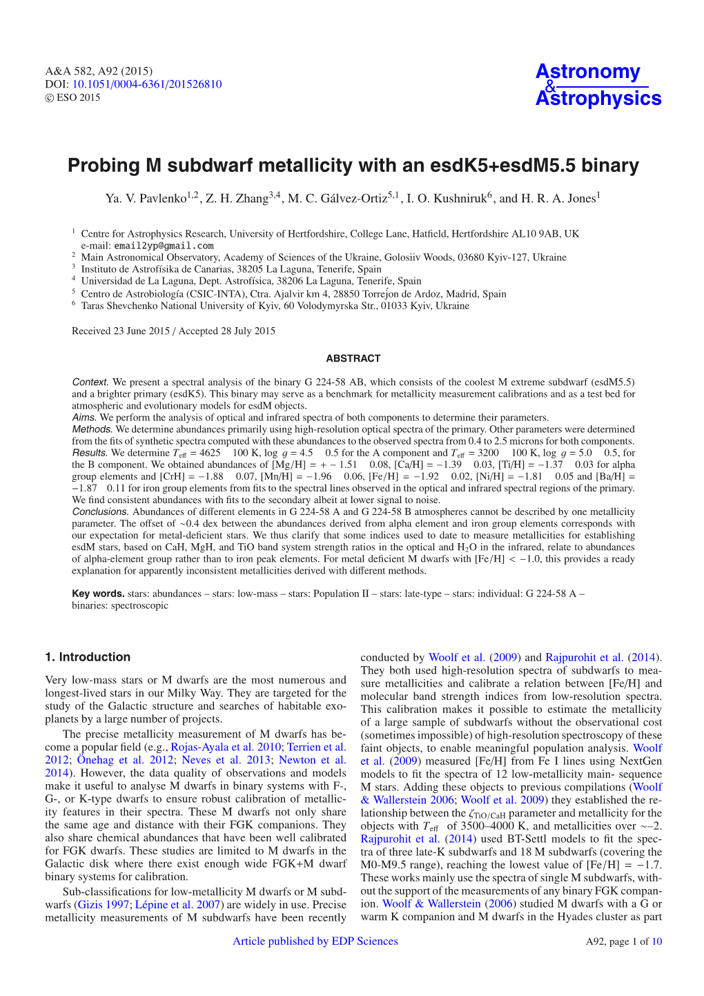 Probing M Subdwarf Metallicity with an Esdk5+Esdm5.5 Binary