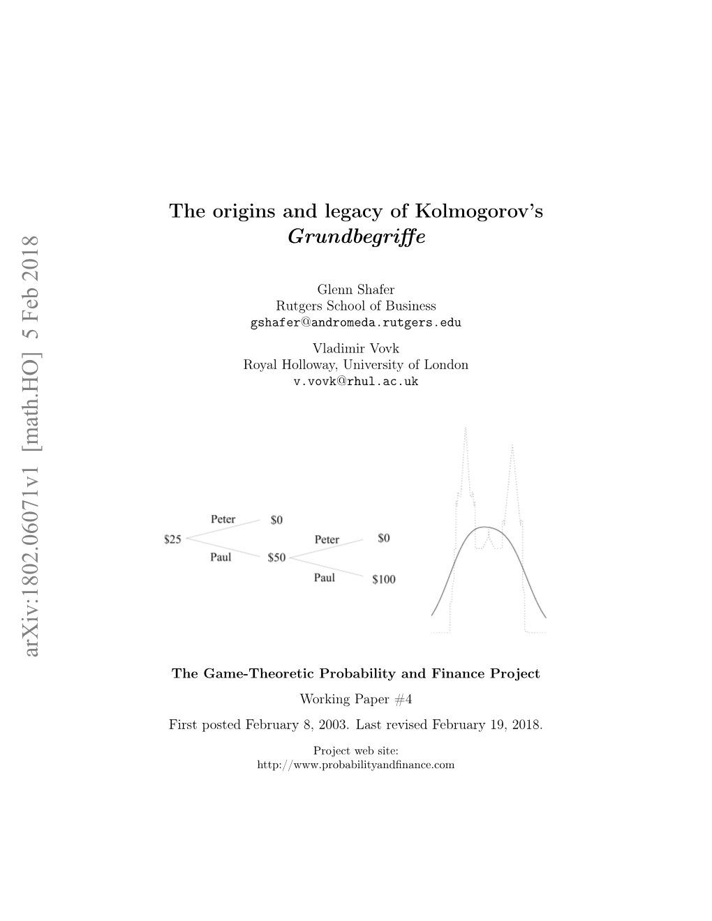 The Origins and Legacy of Kolmogorov's Grundbegriffe