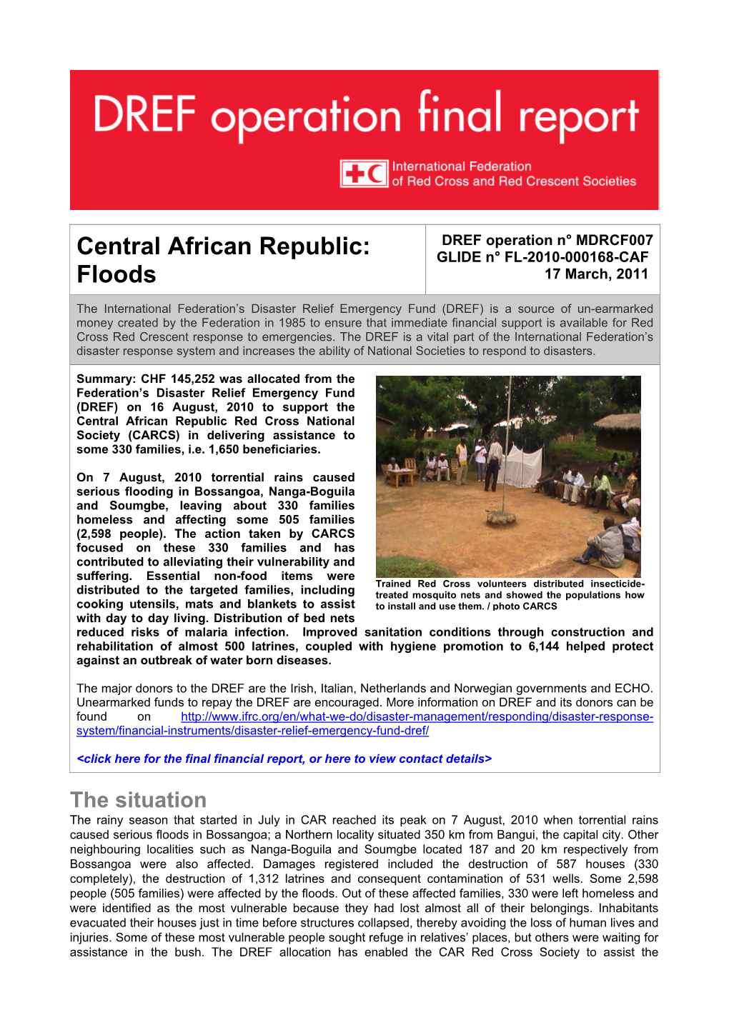 Central African Republic: Floods
