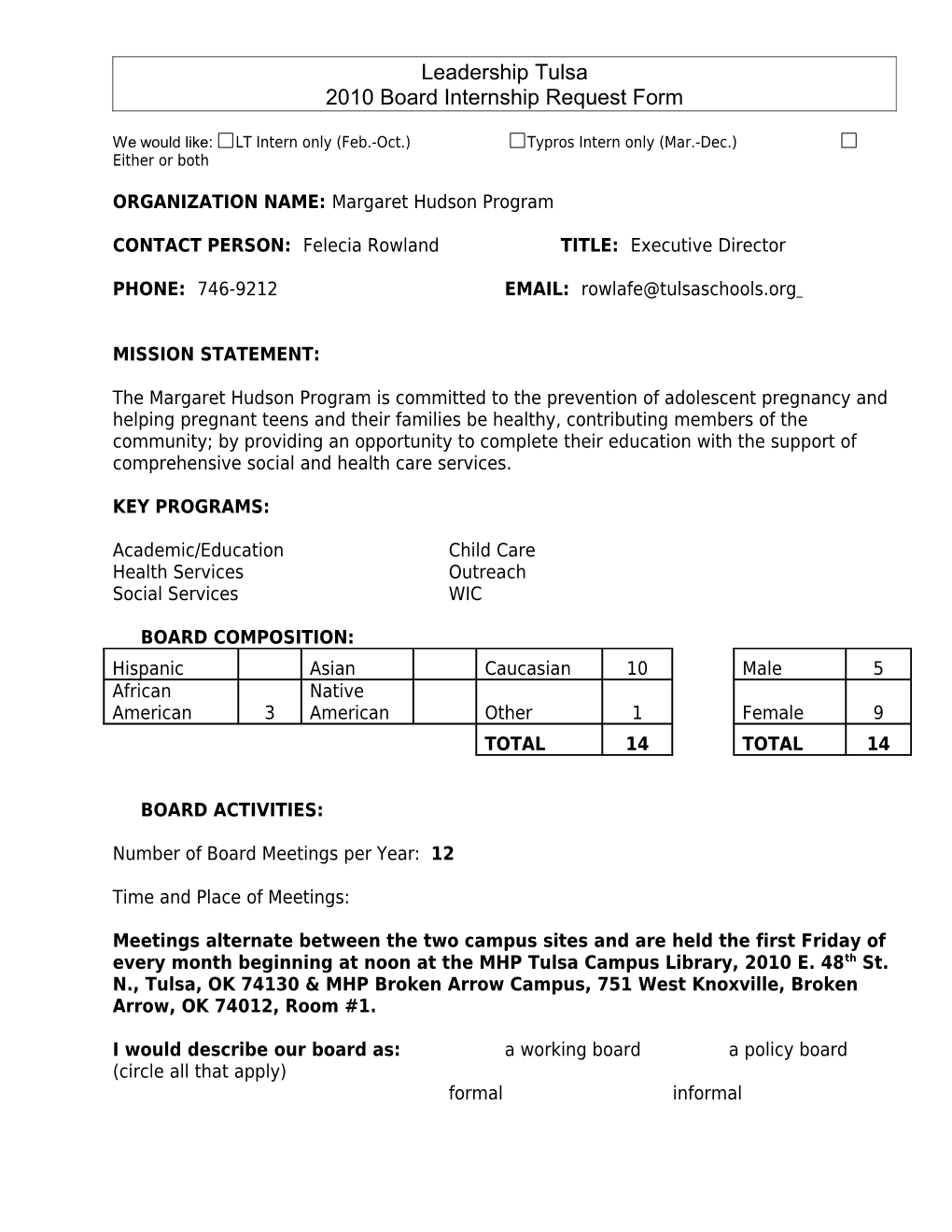 2010 Board Internship Request Form s3