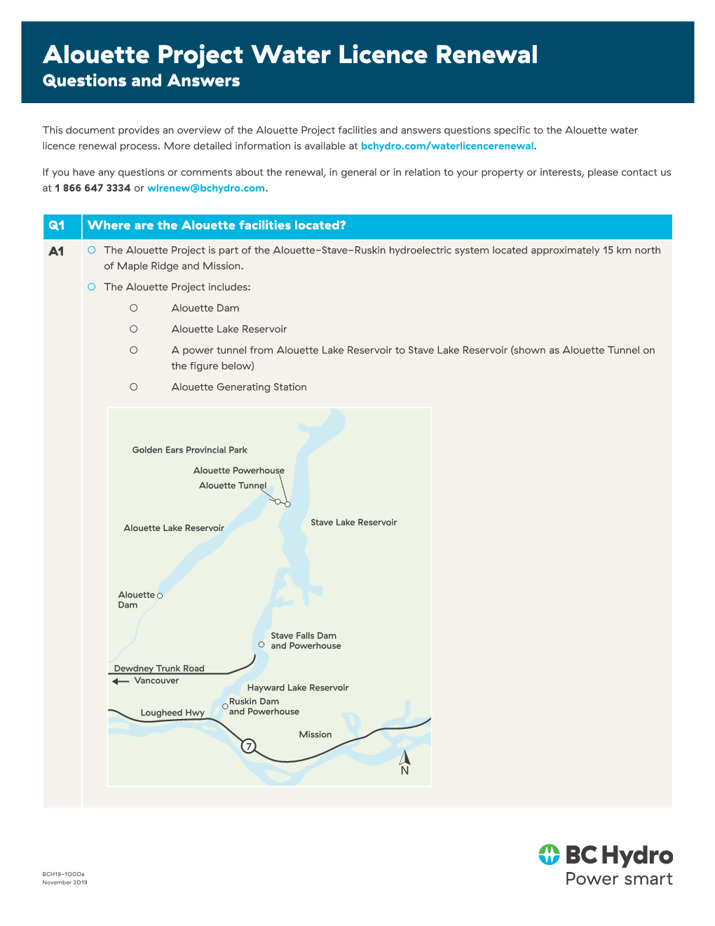 Alouette Water Licence Renewal Process