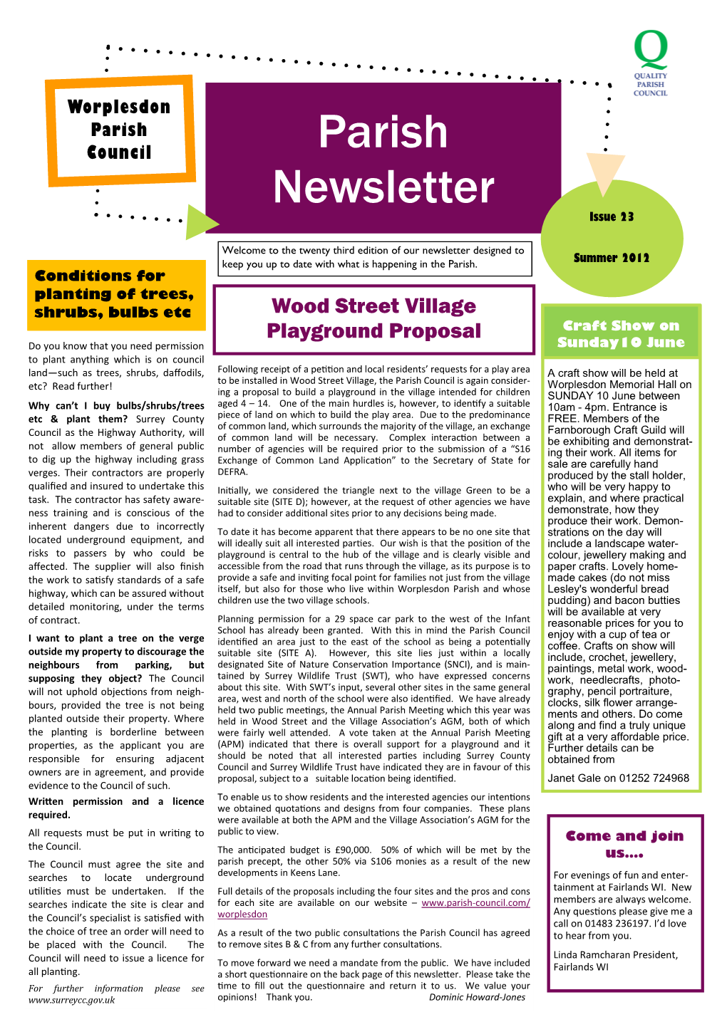 Newsletter 23 Draft