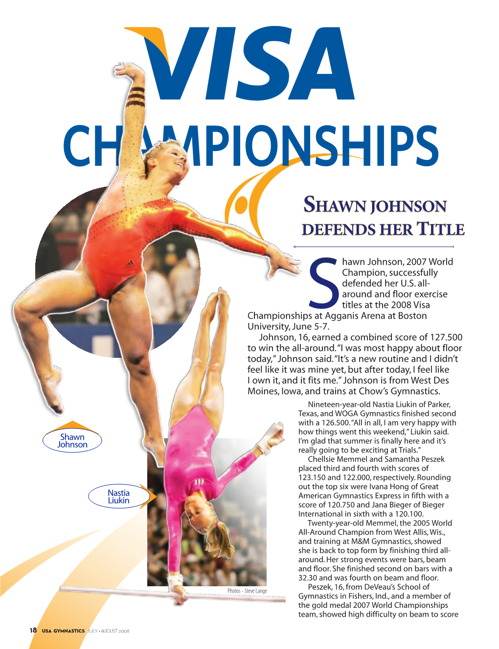 Shawn Johnson Defends Her Title