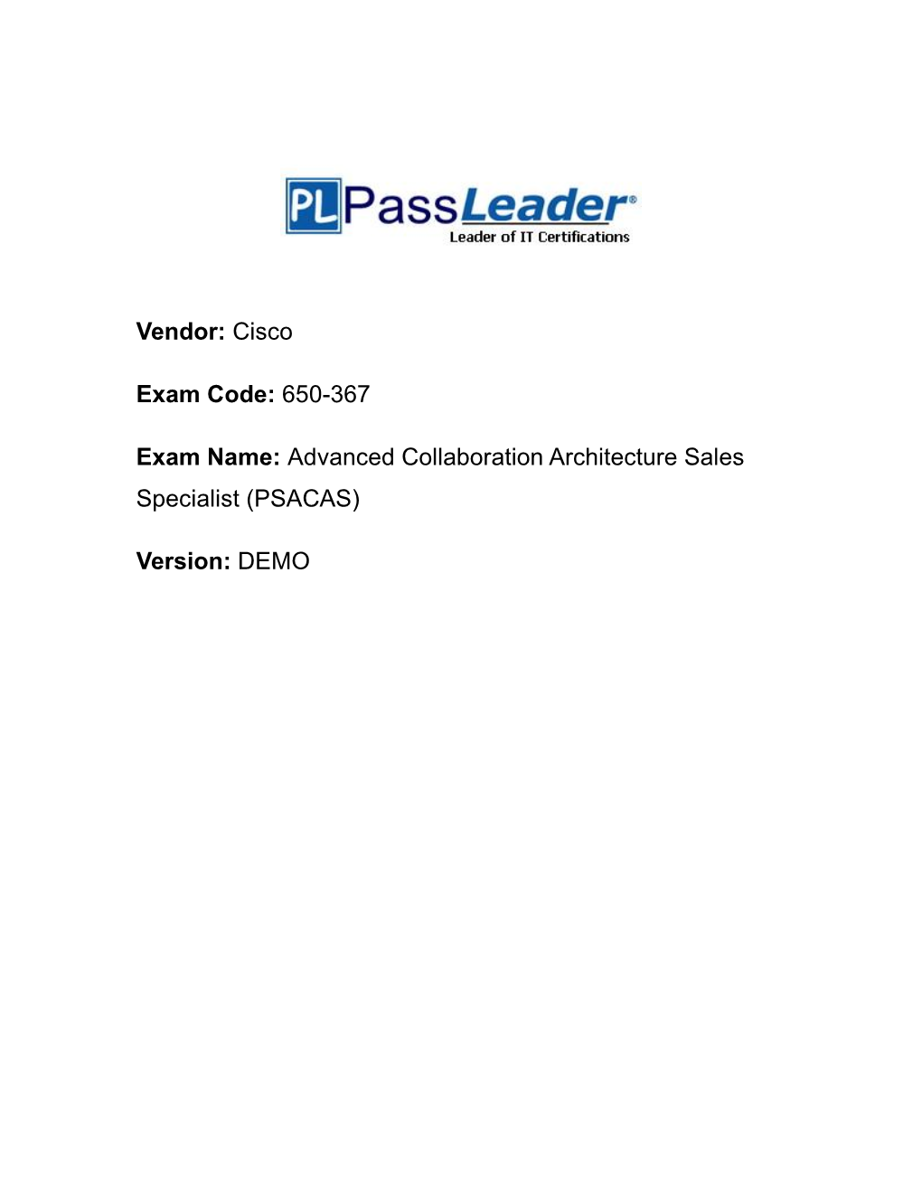 Cisco Exam Code